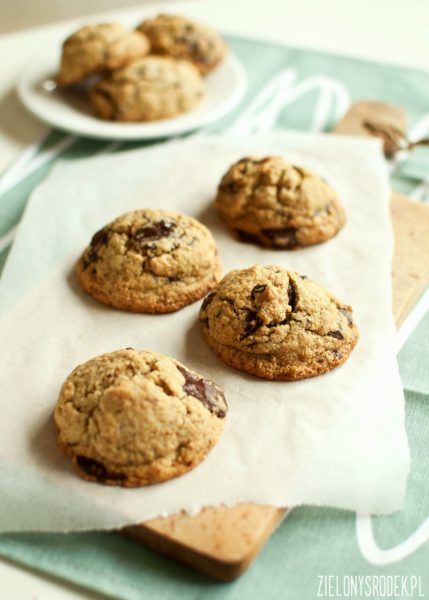 chocolate chip cookies z płatków owsianych