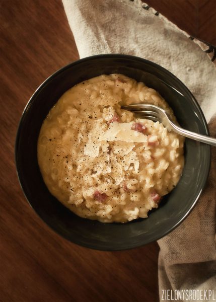 risotto carbonara przepis